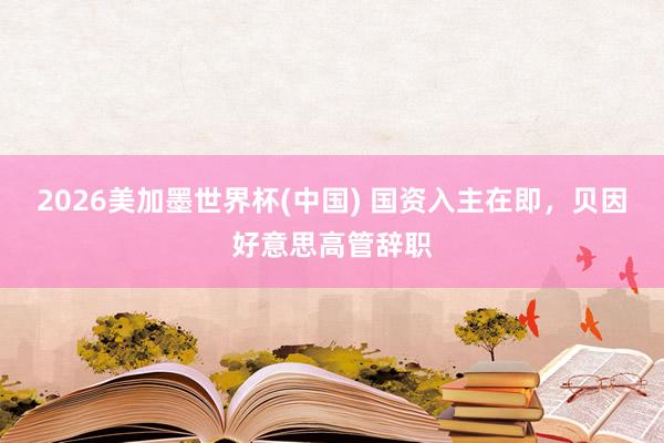 2026美加墨世界杯(中國) 國資入主在即，貝因好意思高管辭職